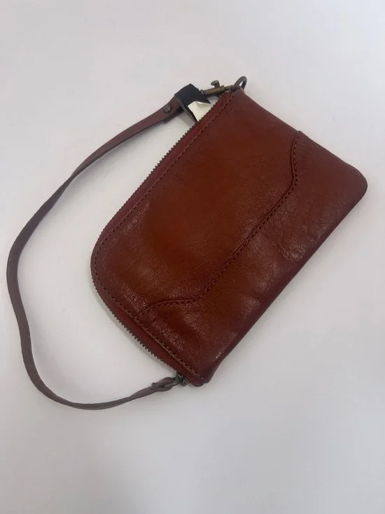Brown Leather Wristlet Crossbody Bag - Unbranded - Picture 3 of 4
